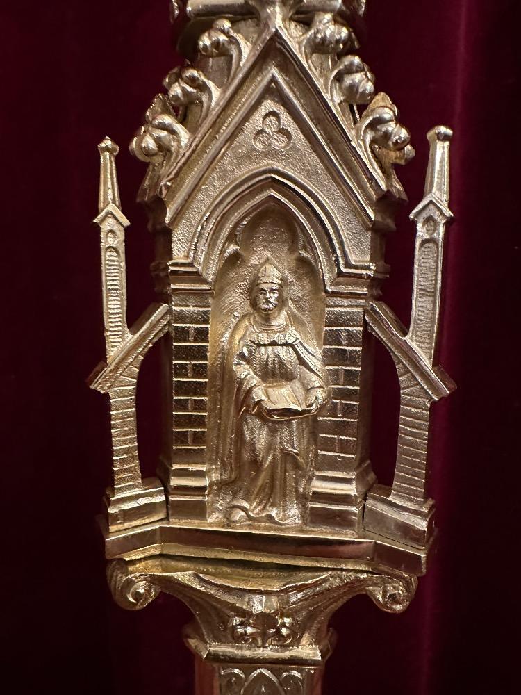 Pair Gothic - Style Candle Holders Measures Without Pin