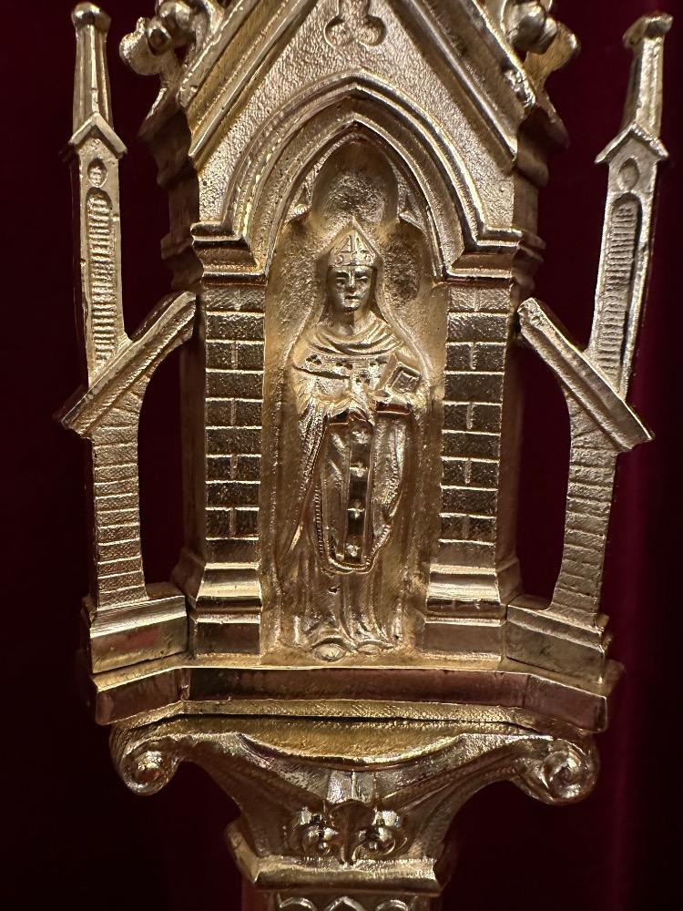 Pair Gothic - Style Candle Holders Measures Without Pin