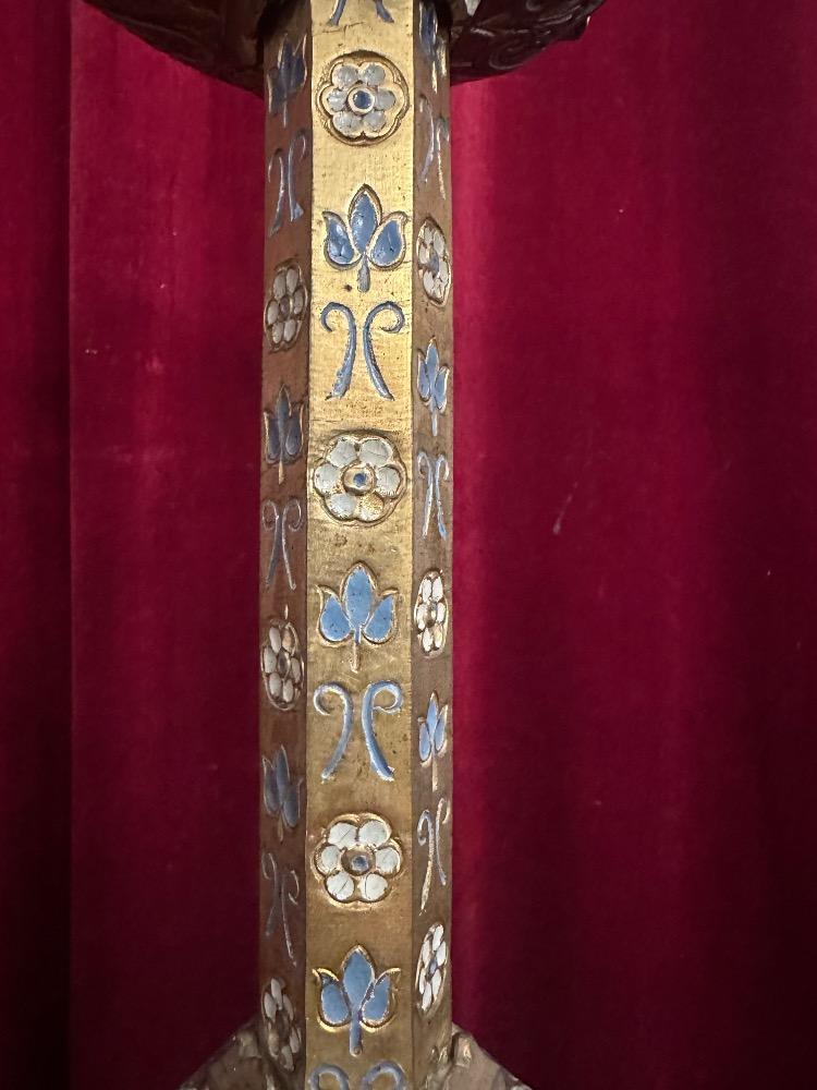 Pair Gothic - Style Candle Holders Measures Without Pin