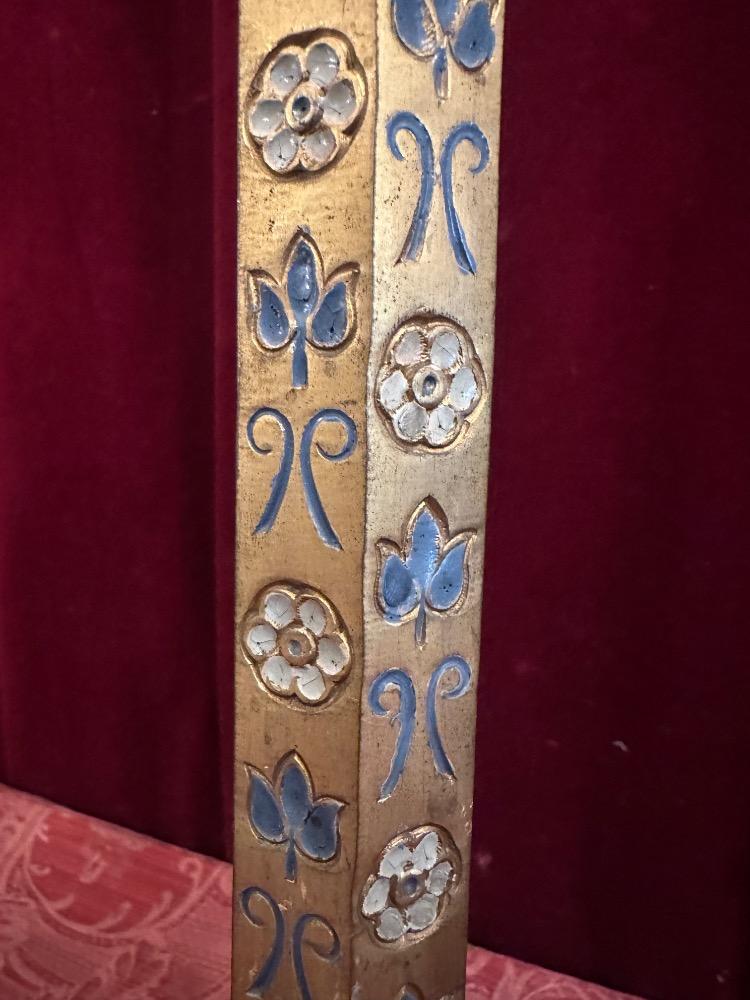 Pair Gothic - Style Candle Holders Measures Without Pin