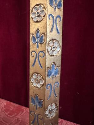 Pair Gothic - Style Candle Holders Measures Without Pin