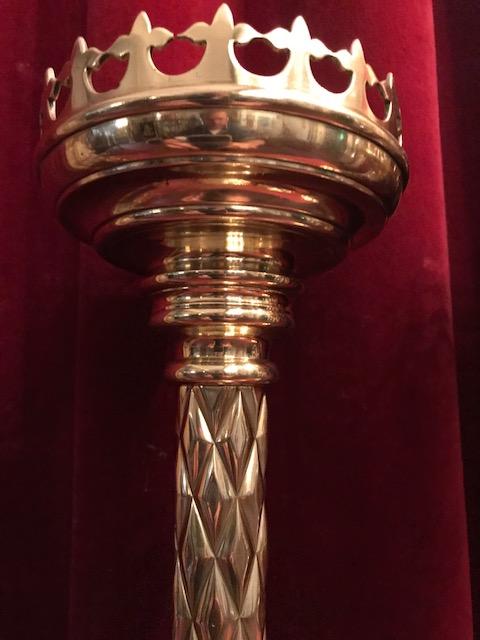 Pair Gothic - style Candle Sticks