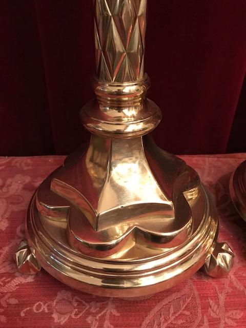 Pair Gothic - style Candle Sticks