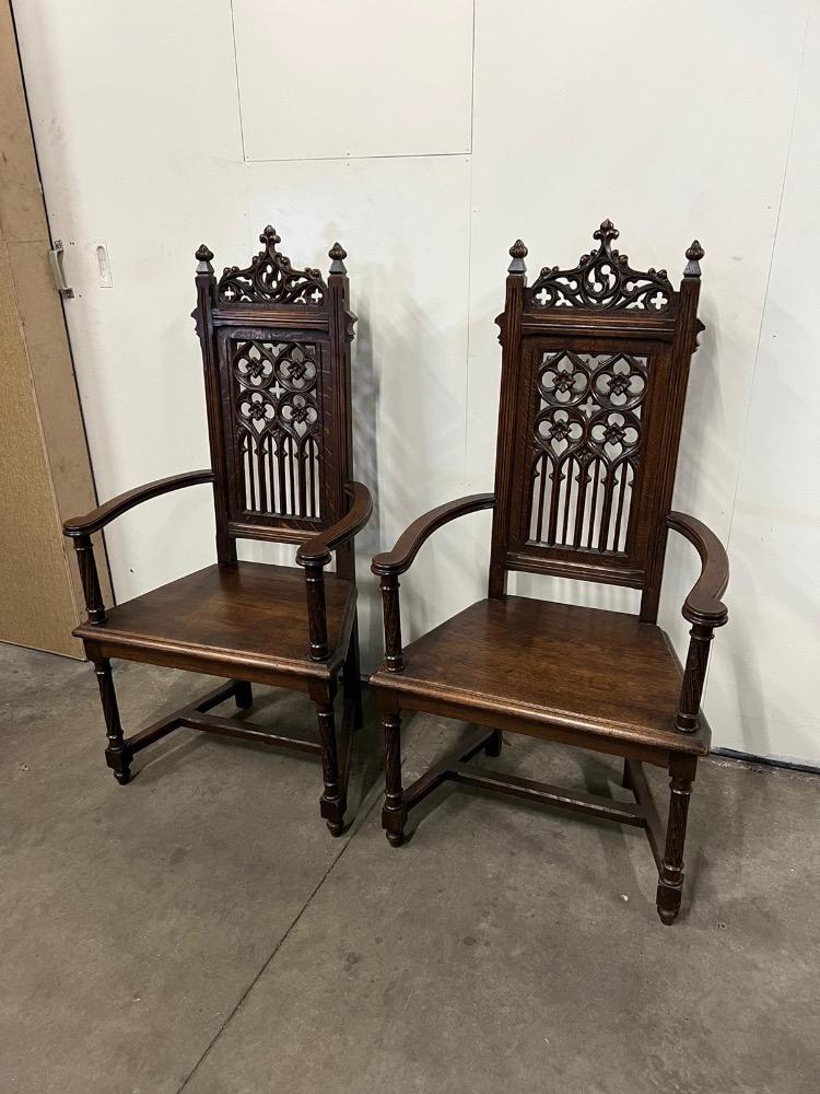 Pair Gothic - Style Chairs