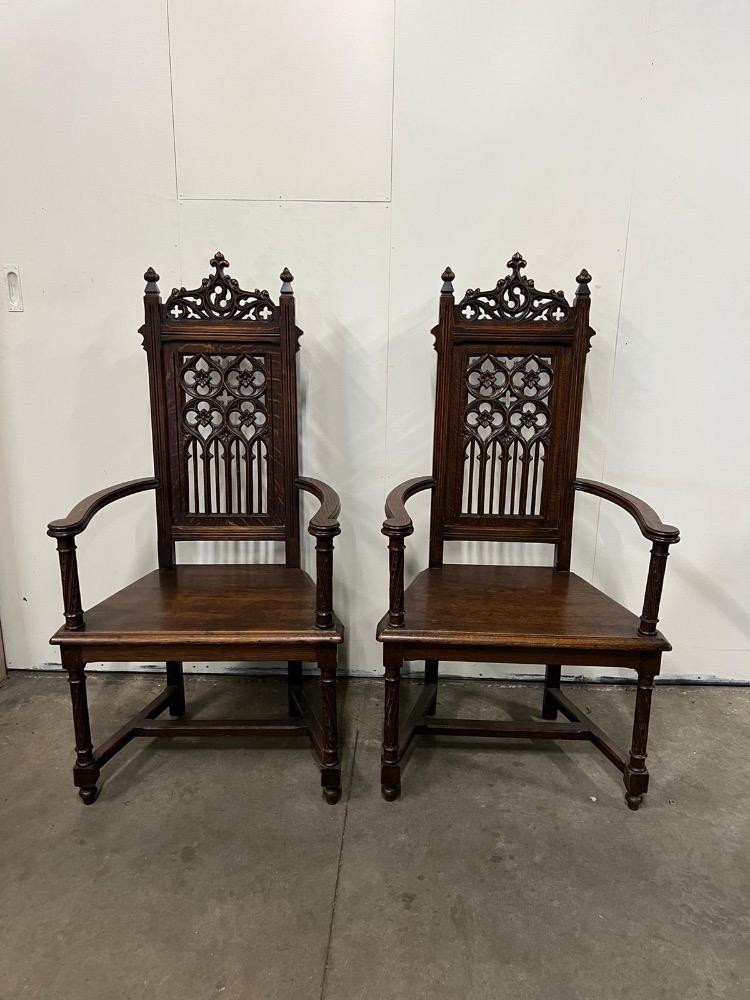 Pair Gothic - Style Chairs