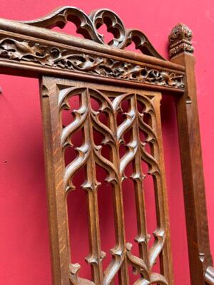 Chairs style Gothic - Style en Oak wood, Belgium  19 th century