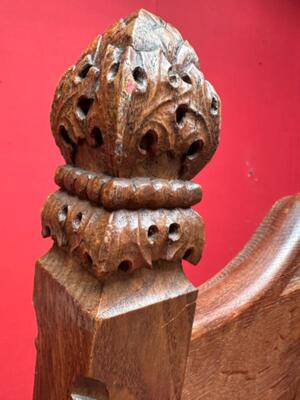 Chairs style Gothic - Style en Oak wood, Belgium  19 th century