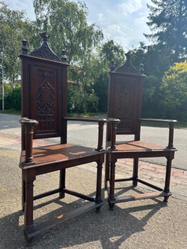 Pair Gothic - Style Chairs