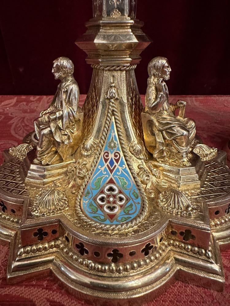 Pair Gothic - Style Chalice & Ciborium