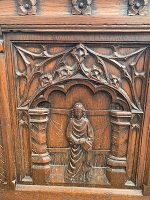 Chests style Gothic - style en Oak wood, Belgium 20th century ( 1910 )