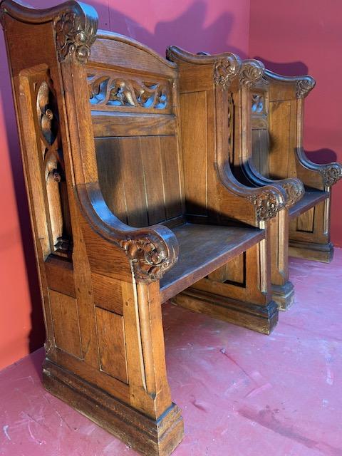 Pair Gothic - style Choir - Stalls