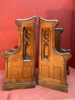 Choir - Stalls style Gothic - style en Oak Wood, England 19 th century