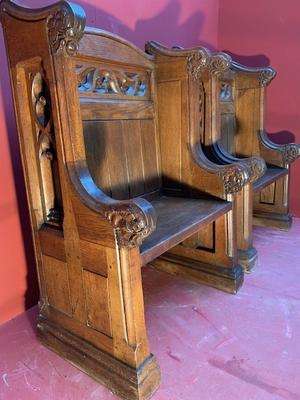 Choir - Stalls style Gothic - style en Oak Wood, England 19 th century