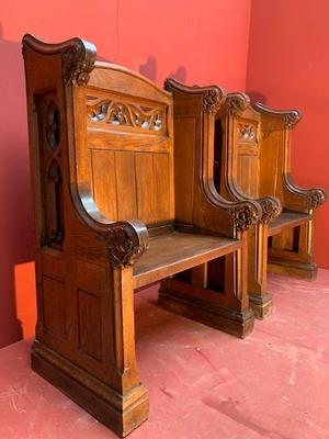 Choir - Stalls style Gothic - style en Oak Wood, England 19 th century