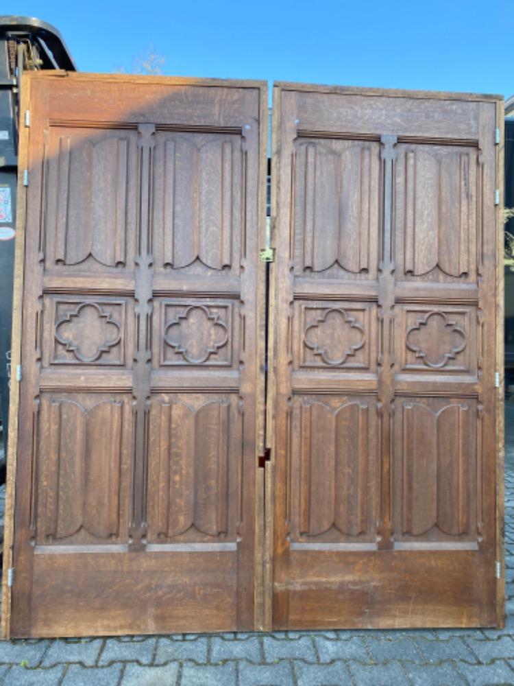 Pair  Gothic Style Church Doors.