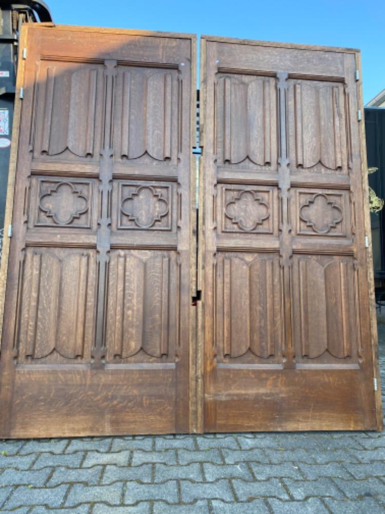 Pair  Gothic Style Church Doors.