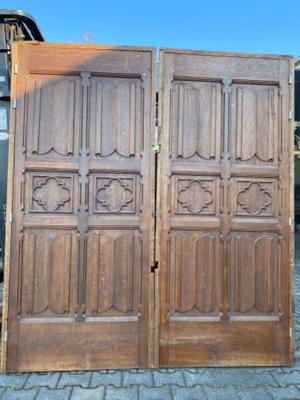 Church Doors. style Gothic Style en Oak wood, BELGIUM  19 th century