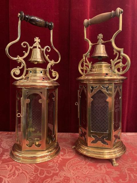 Pair Gothic - style Communion Lanterns