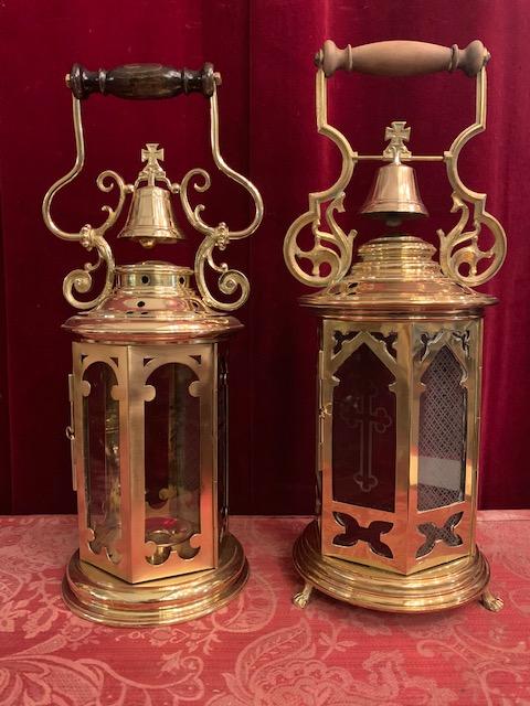 Pair Gothic - style Communion Lanterns