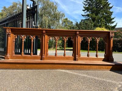 Communion Rails  style Gothic - Style en Oak wood, Belgium  19 th century ( Anno 1875 )