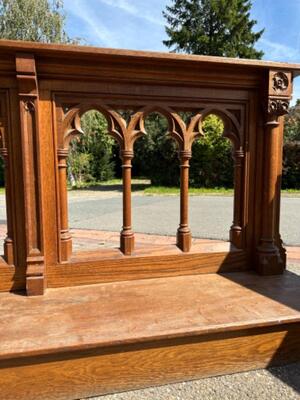 Communion Rails  style Gothic - Style en Oak wood, Belgium  19 th century ( Anno 1875 )