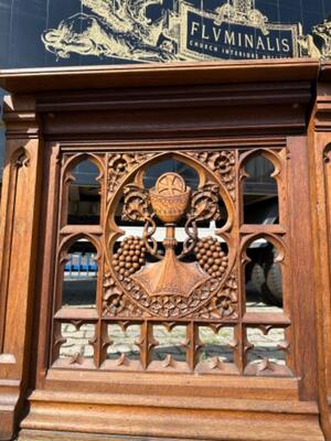 Communion Rails style Gothic - Style en Oak wood, Belgium  19 th century ( Anno 1875 )