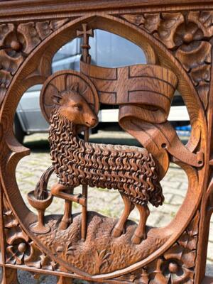 Communion Rails style Gothic - Style en Oak wood, Belgium  19 th century ( Anno 1875 )