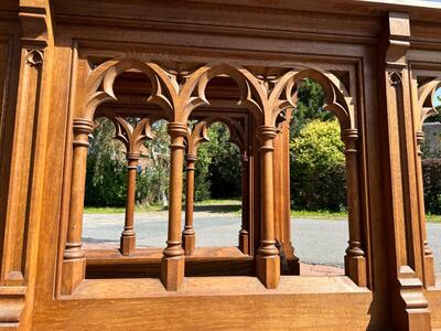 Communion Rails  style Gothic - Style en Oak wood, Belgium  19 th century ( Anno 1875 )