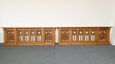 Communion Rails  style Gothic - Style en Oak, Belgium  19 th century