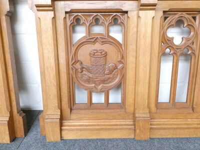Communion Rails Expected ! style Gothic - Style en Oak, Belgium  19 th century