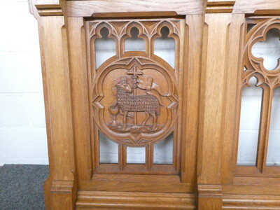Communion Rails Expected ! style Gothic - Style en Oak, Belgium  19 th century