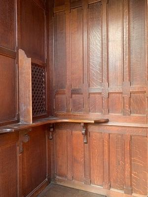 Confessionals style Gothic - style en Oak wood, ANTWERP – BELGIUM    19th century