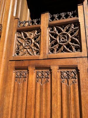 Confessionals  style Gothic - Style en Oak wood, Belgium  19 th century