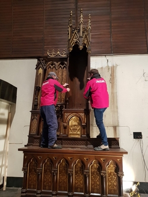 Dismantling Altars 01.2019 Belgium style Gothic - style en Oak wood, Belgium 19th century