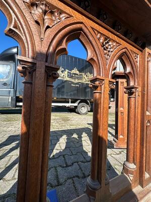 Pair Gothic - Style Double Sided Communion Rails. Total Lenght : 304 Cm.