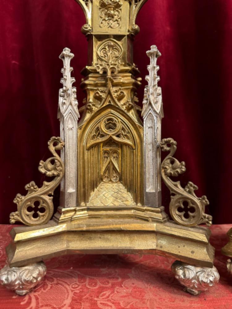 Pair Gothic - Style Exceptional Candle Holders 106 Cm High !