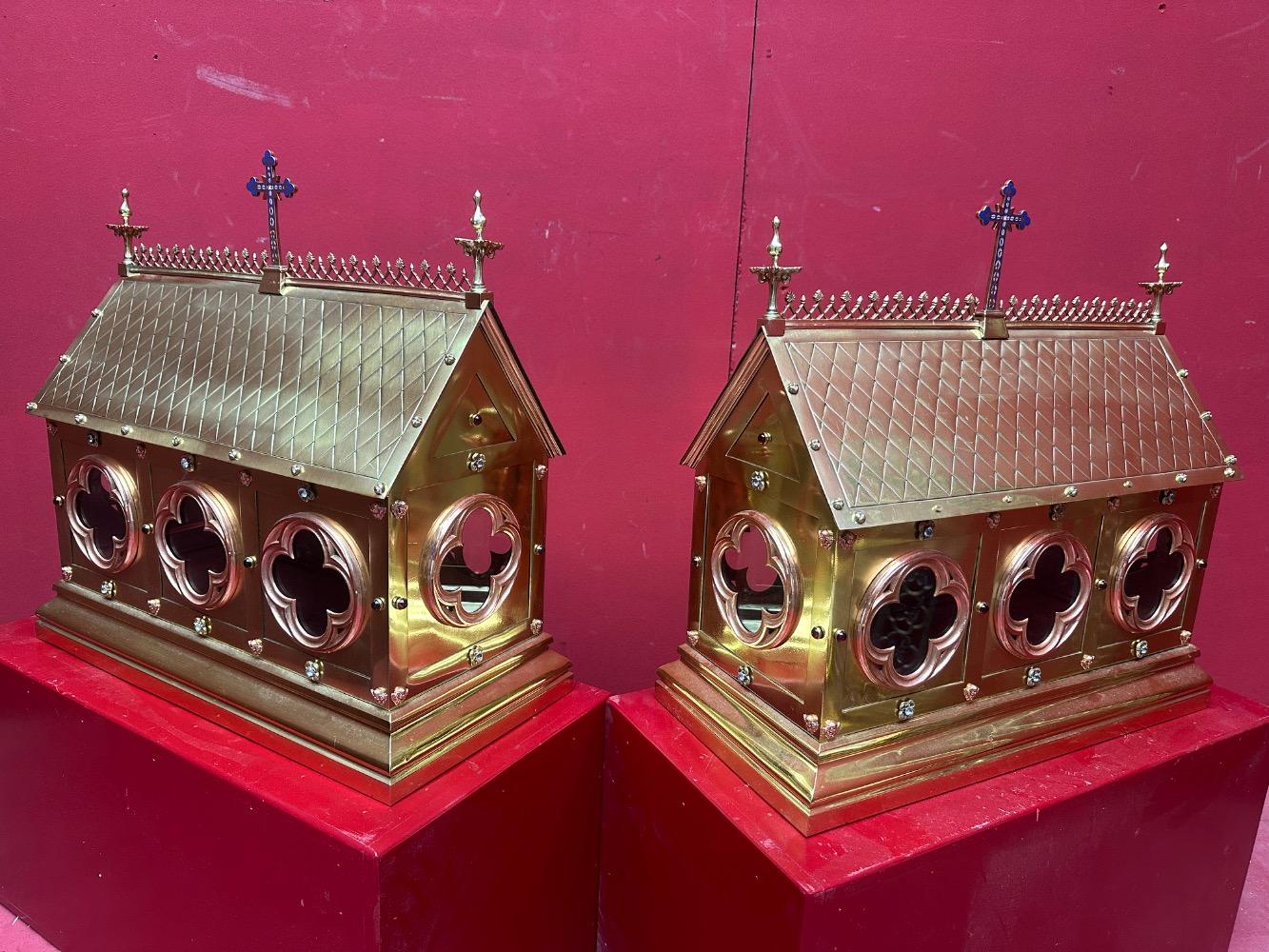 Pair Gothic - Style Exceptional Large Reliquaries