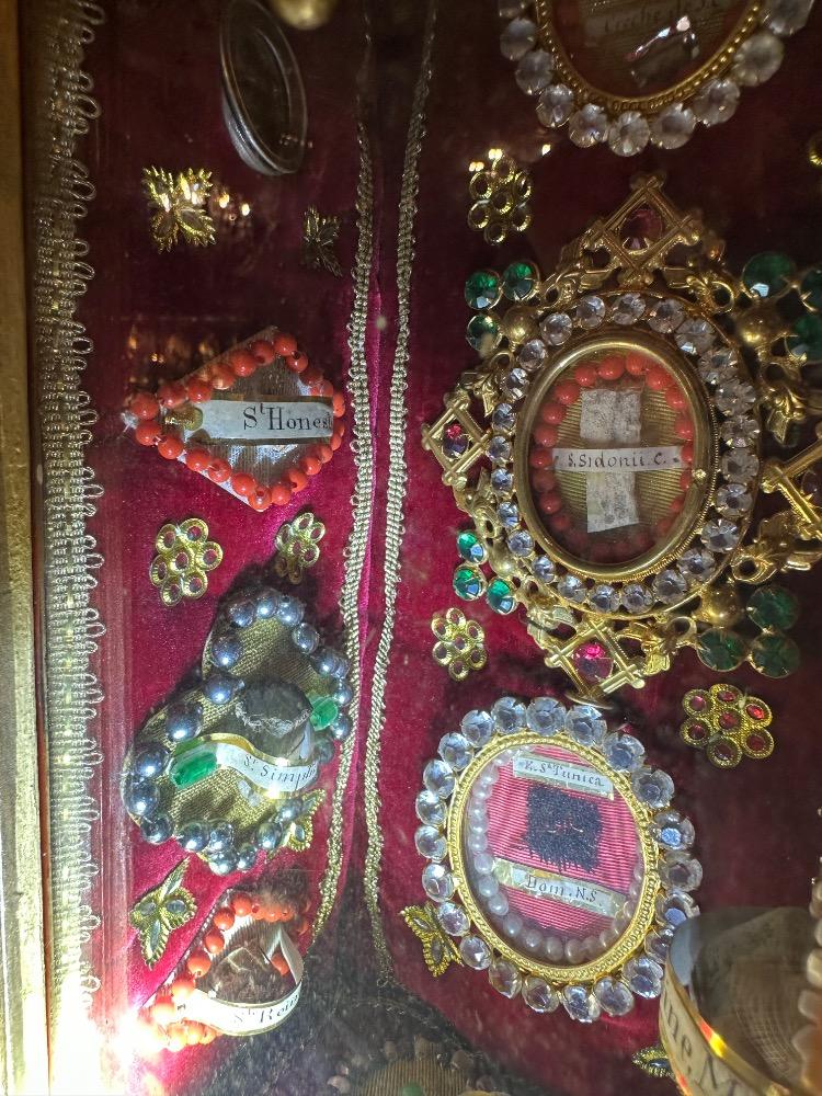 Pair Gothic - Style Exceptional Multi Reliquaries Total Height 76 Cm !