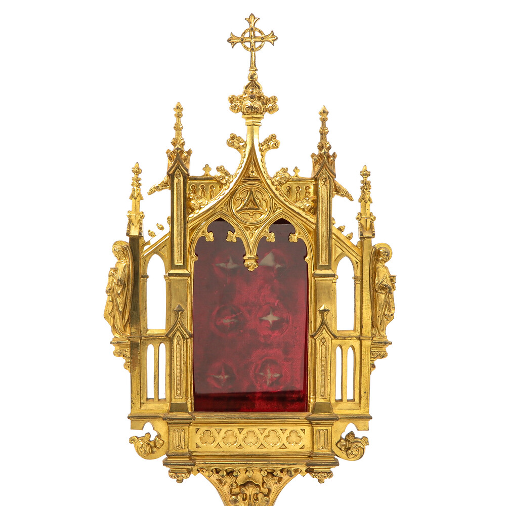 Pair Gothic - Style Exceptional Reliquaries Total Height 100 Cm !