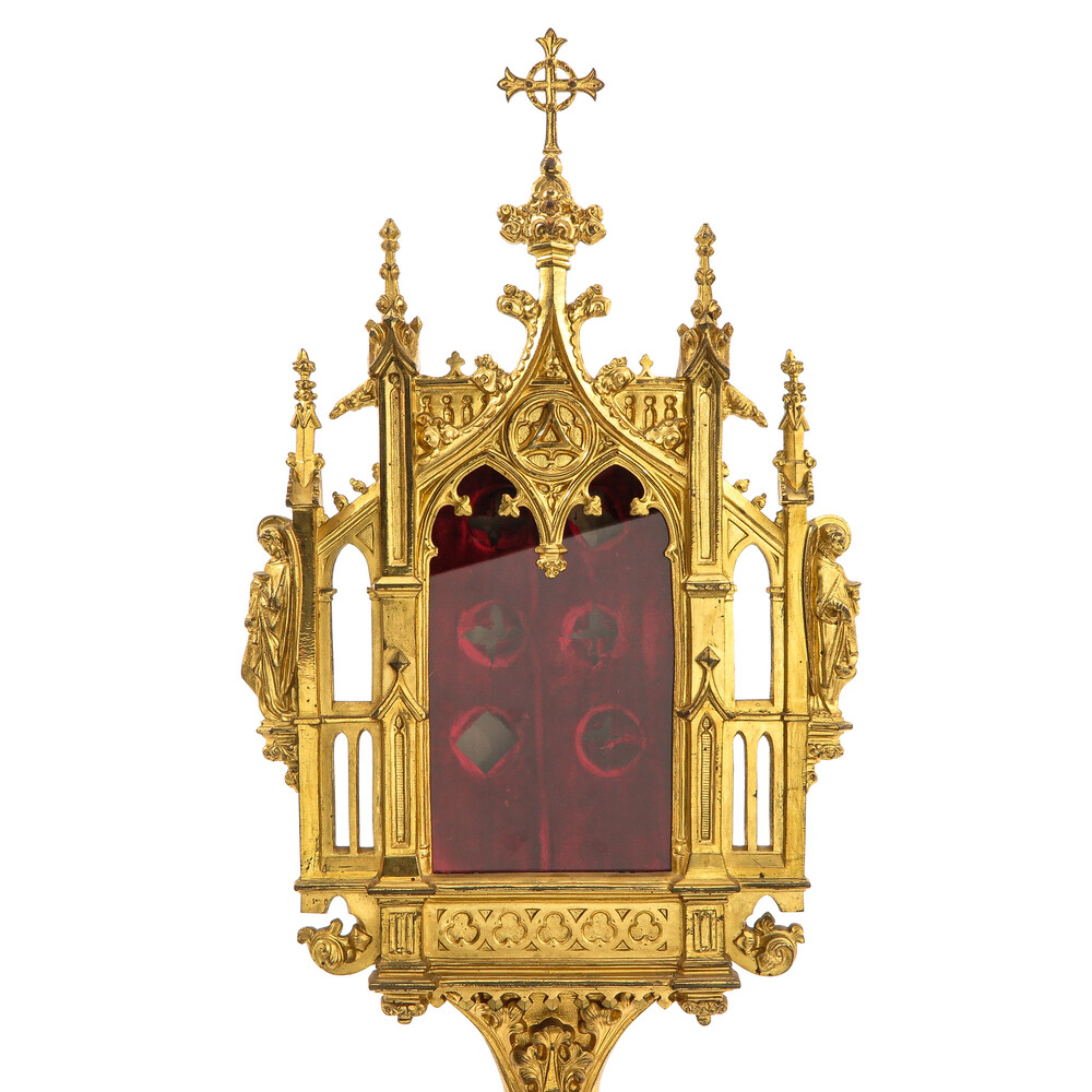 Pair Gothic - Style Exceptional Reliquaries Total Height 100 Cm !