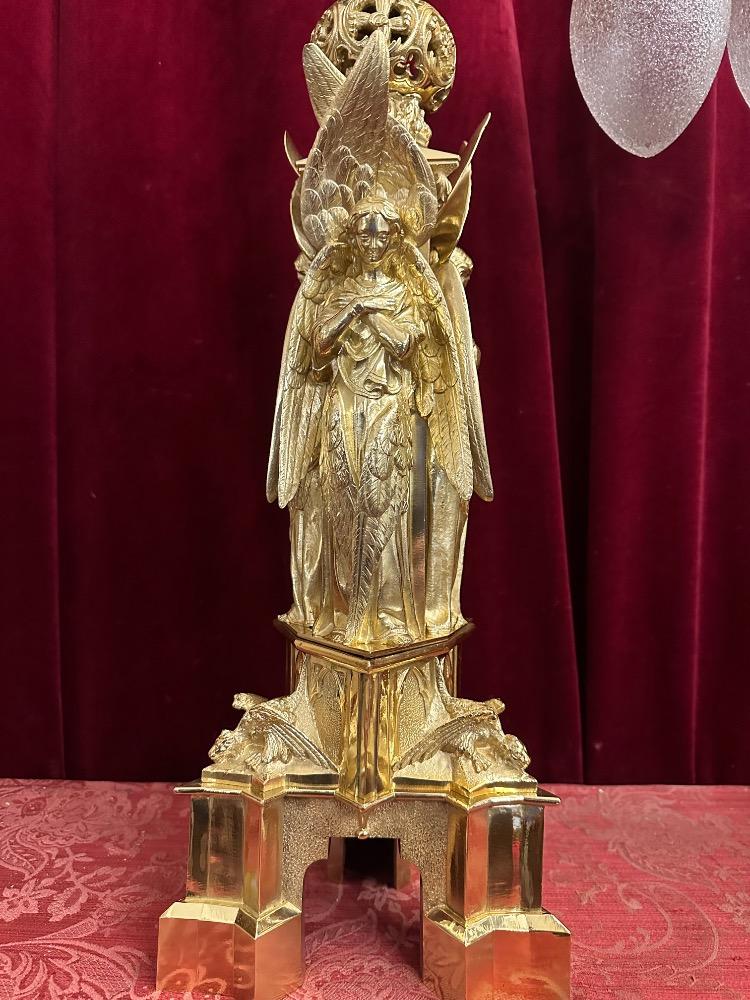 Pair Gothic - Style Exceptional Standing Sanctuary Lamps