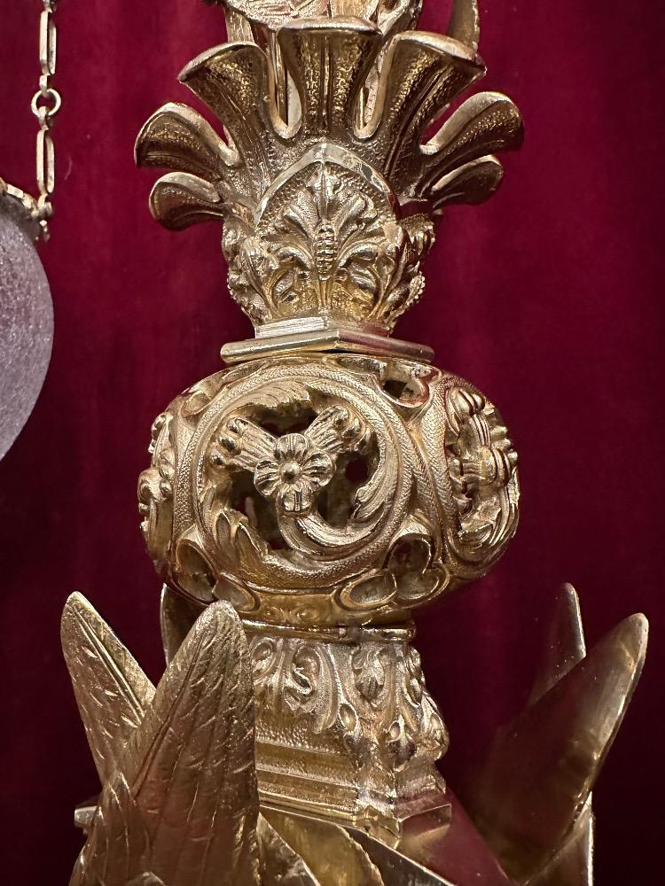 Pair Gothic - Style Exceptional Standing Sanctuary Lamps