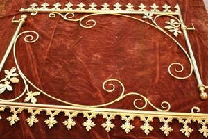 Exceptional Wall Brackets style Gothic - style en Brass / Bronze / Polished and Varnished, Belgium  19th century