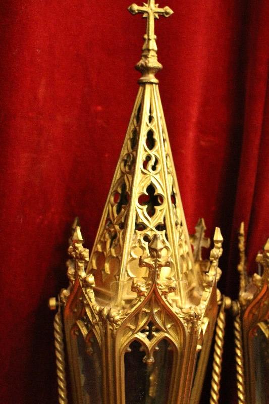 Pair Gothic - style Lanterns