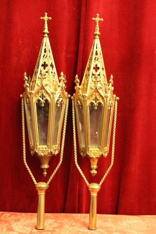 Pair Gothic - style Lanterns