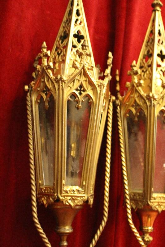 Pair Gothic - style Lanterns