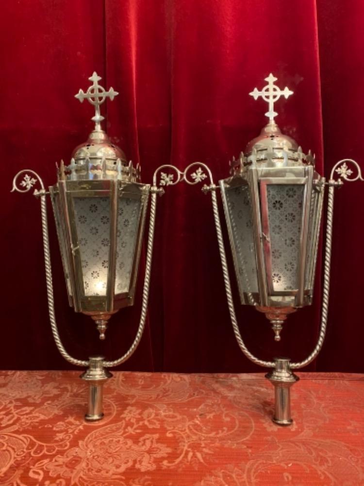 Pair Gothic - style Lanterns