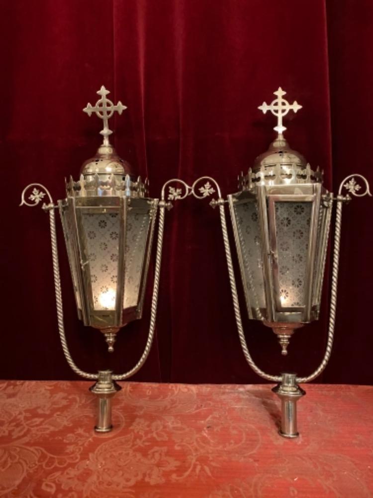 Pair Gothic - style Lanterns