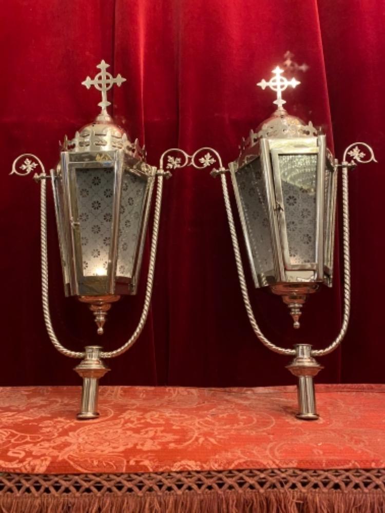 Pair Gothic - style Lanterns