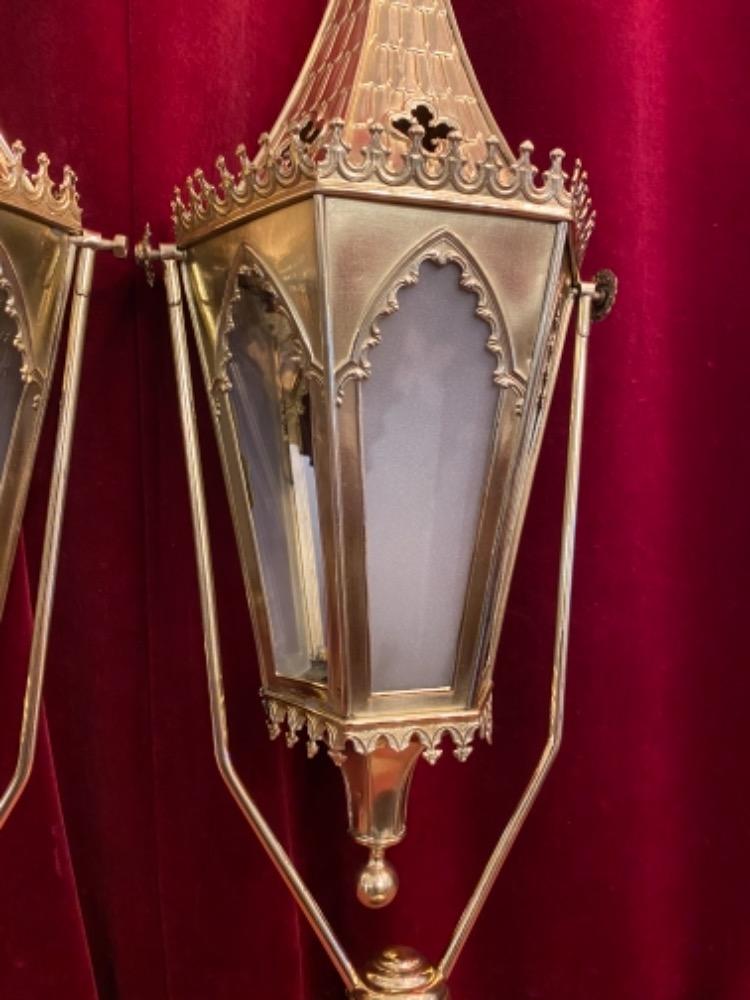 Pair Gothic - style Lanterns
